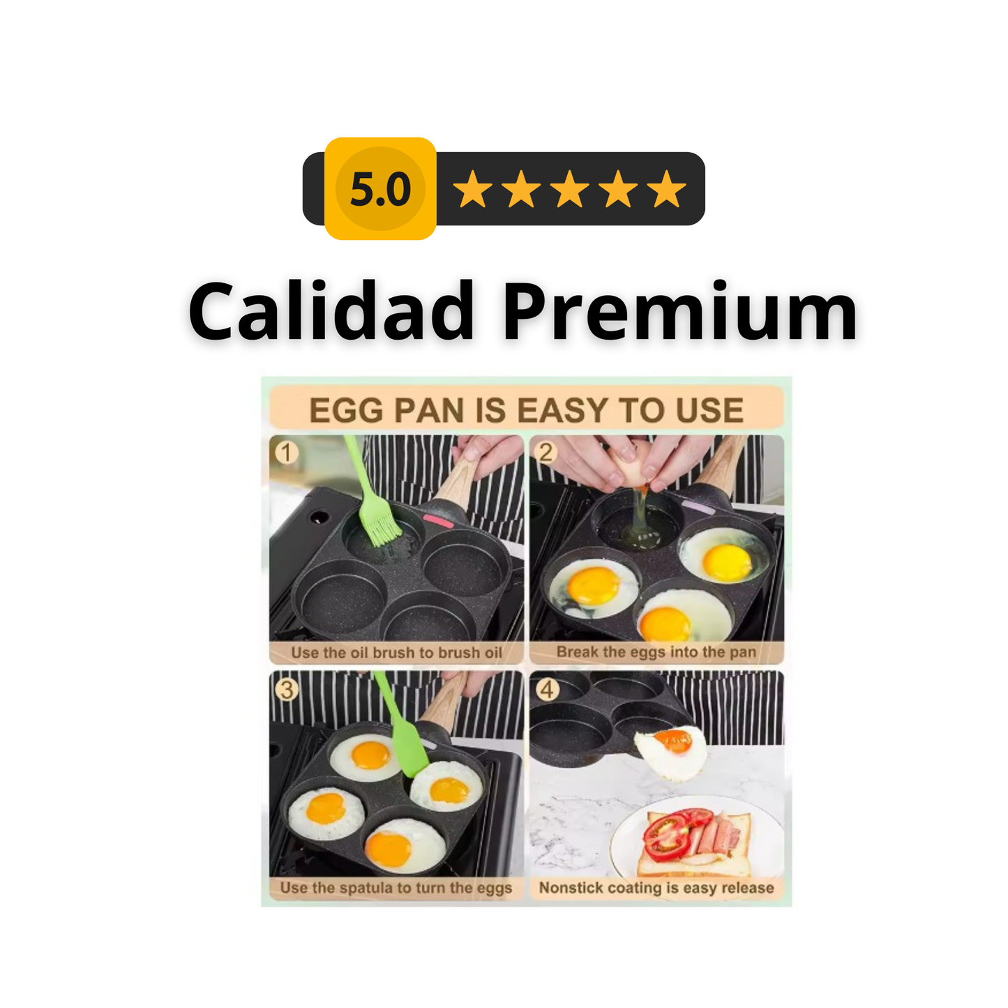 Sarten PREMIUM Antiadherente Multiusos 4 Puestos