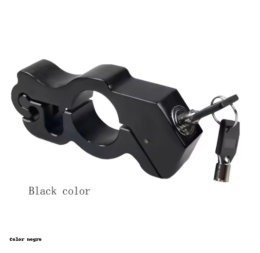 👉 “Seguro de Freno para Moto – Negro en Acero Inoxidable”