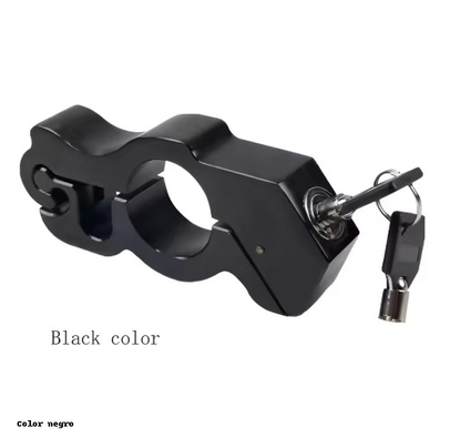👉 “Seguro de Freno para Moto – Negro en Acero Inoxidable”